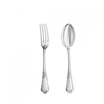 Komplet srebrnych sztućców łyka i widelec