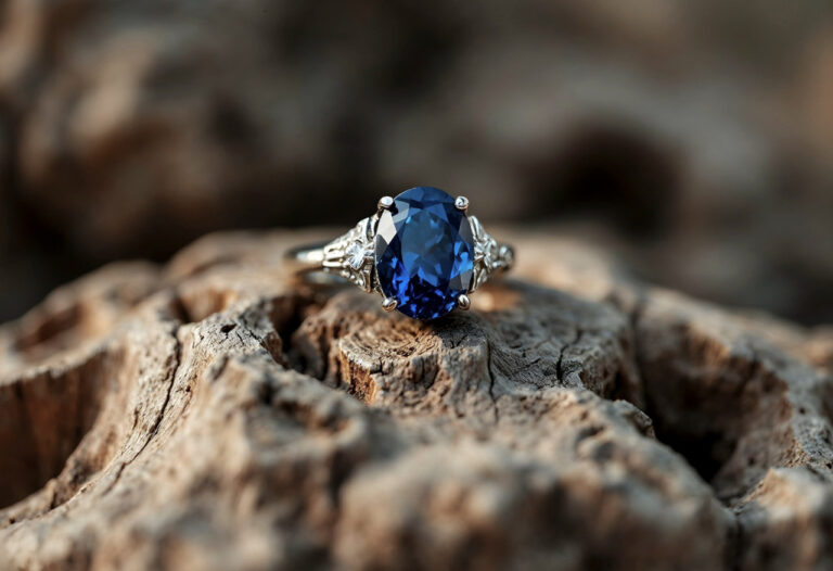 pierścionek z kamieniem