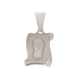 Srebrny medalik z wizerunkiem Matki Bożej