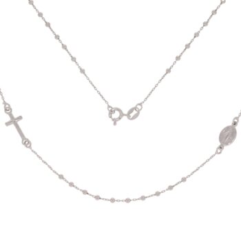 Srebrny naszyjnik w formie różańca