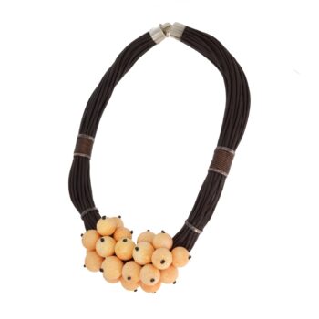 Naszyjnik z kulkami koralowca