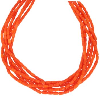 Naszyjnik z dobarwianego koralowca