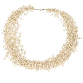 Naszyjnik biały koral