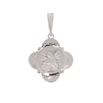 Srebrny medalik Matka Boża z Dzieciątkiem