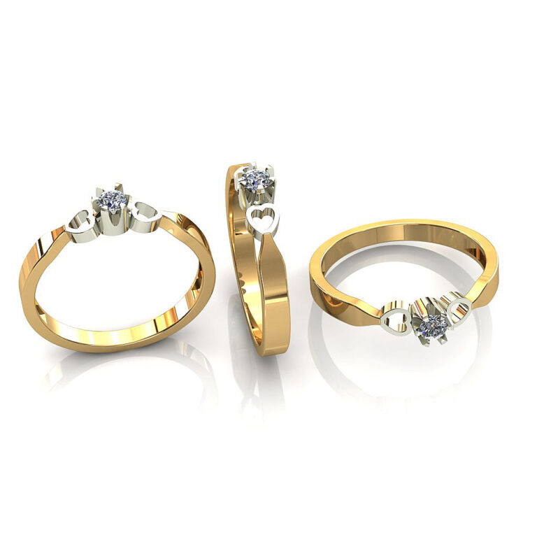 zloty pierscionek z cyrkonia